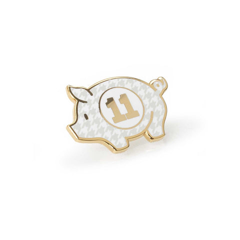 Swine Eleven - Houndstooth Pig Limited Edition Hat Pin